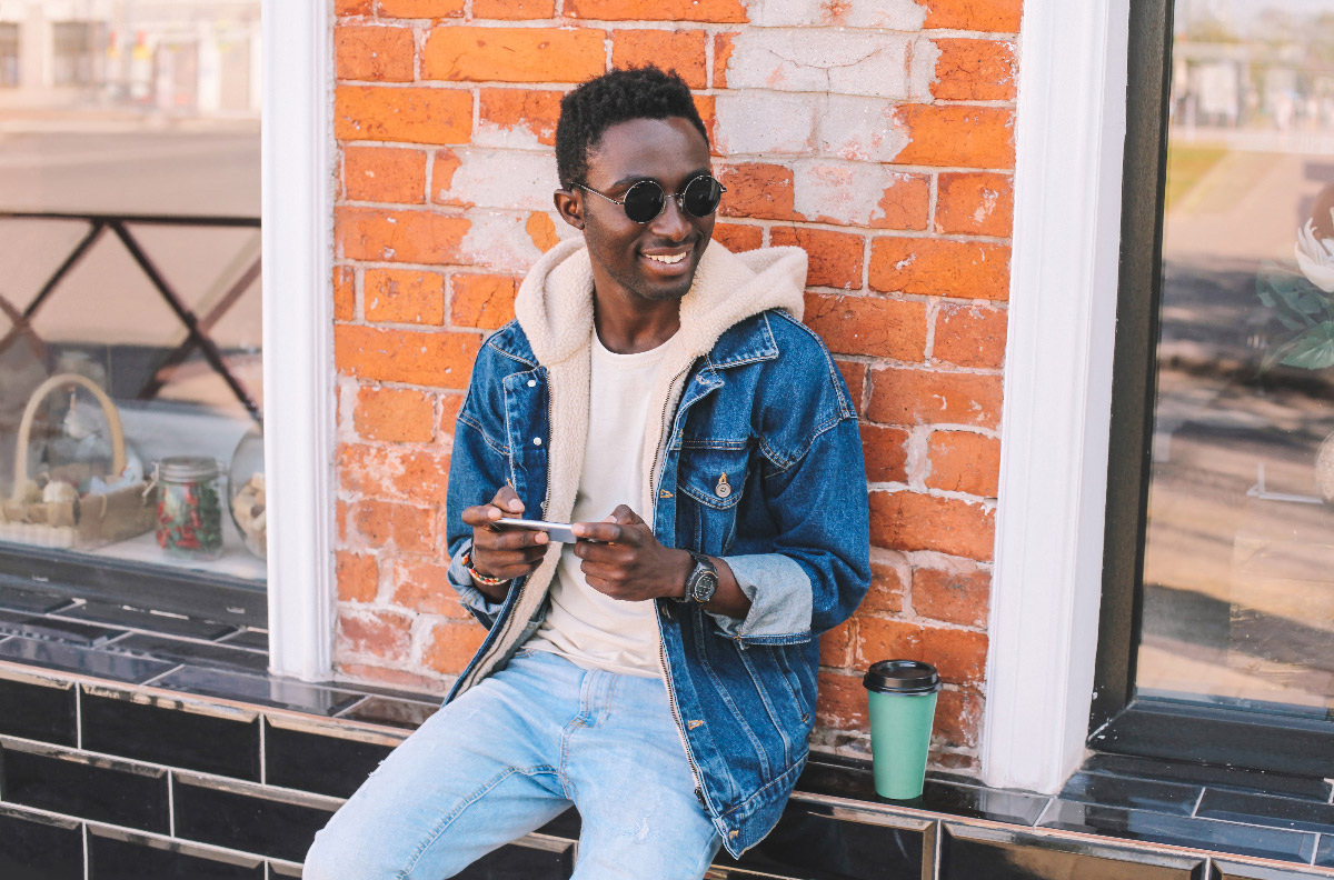 Man with mobile phone
