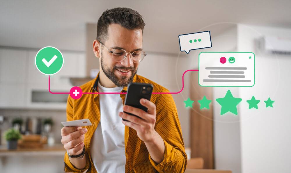 Customer giving reviews on website, thru survey tools.