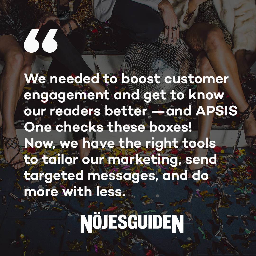 APSIS One customer Nöjesguiden