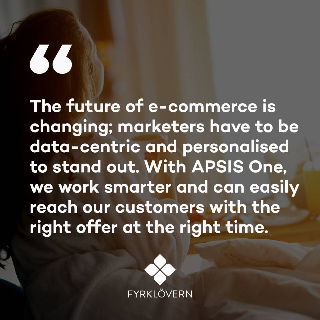 Apsis customer Fyrklövern, testimonial.