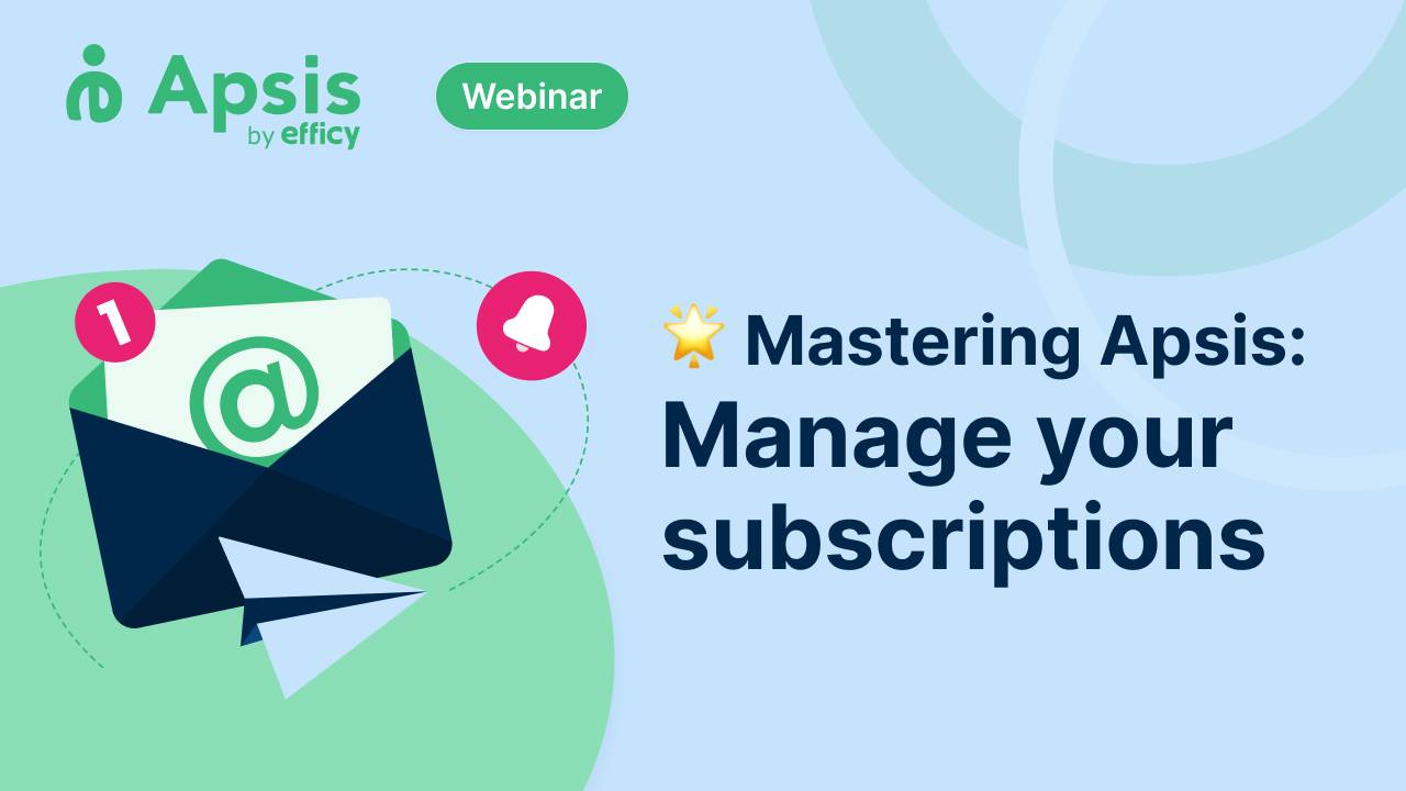 Mastering Apsis, manage your subscription.
