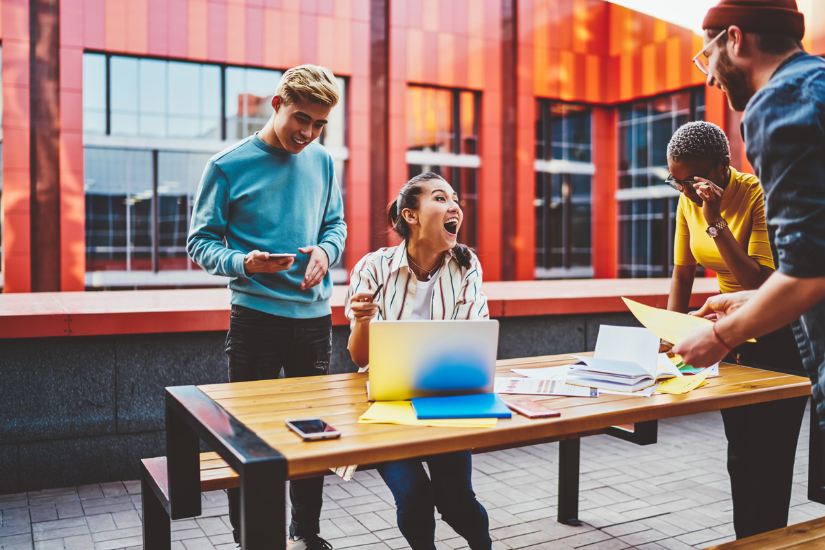 Young professionals integrating data